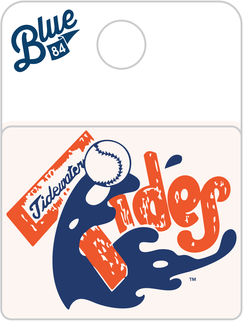Norfolk Tides Throwback Tidewater Tides 1.5 inch Sticker