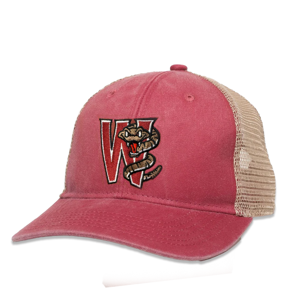Women's Ponytail Red/Tea Stain Adjustable Hat