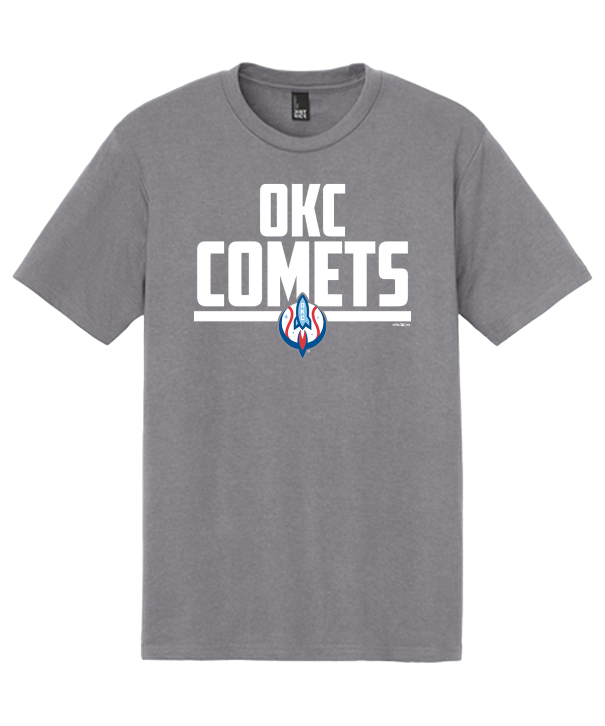 OKC Comets Grey Rocket On Deck Tee