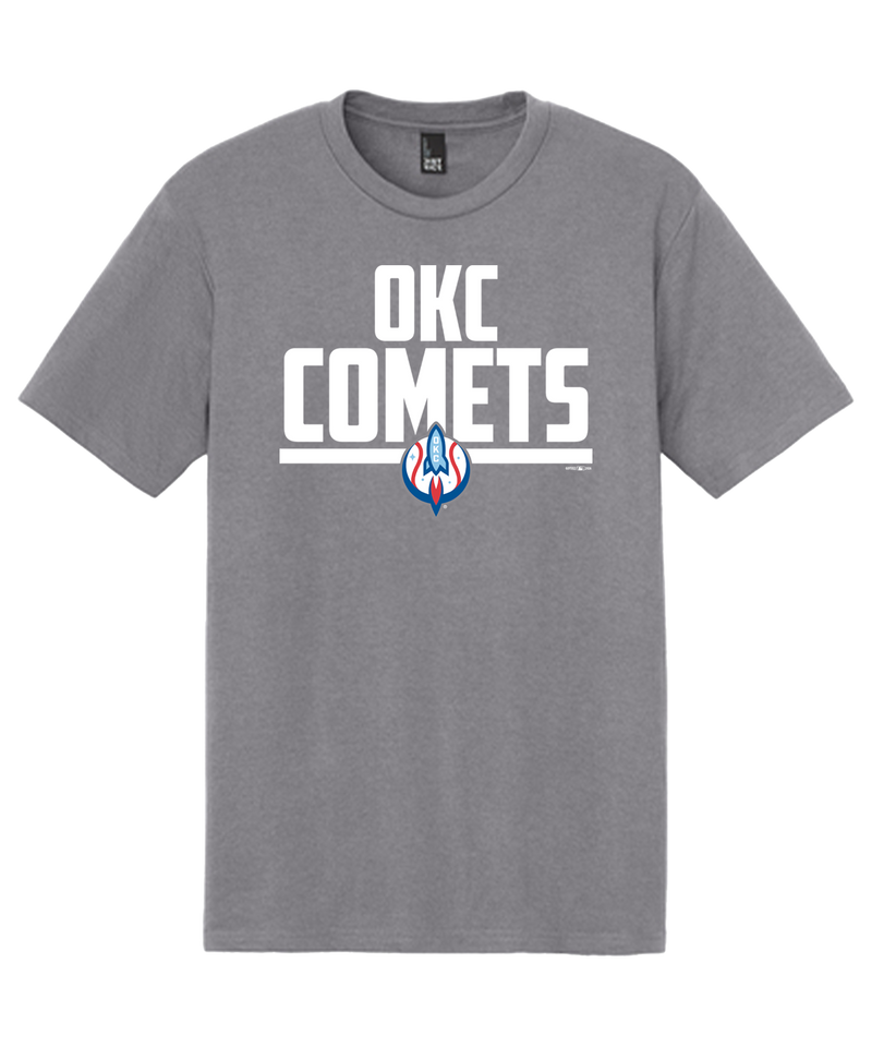 OKC Comets Grey Rocket On Deck Tee