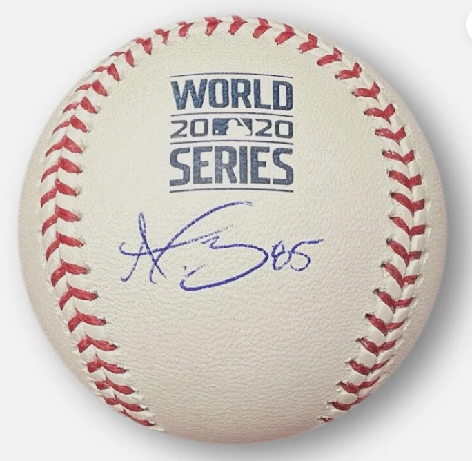 Autograph Dustin May WORLD SERIES Baseball (Memorabilia)