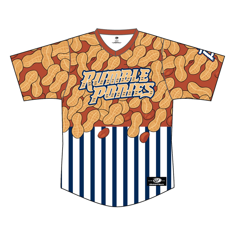 Binghamton Rumble Ponies Peanut Sublimated Tees
