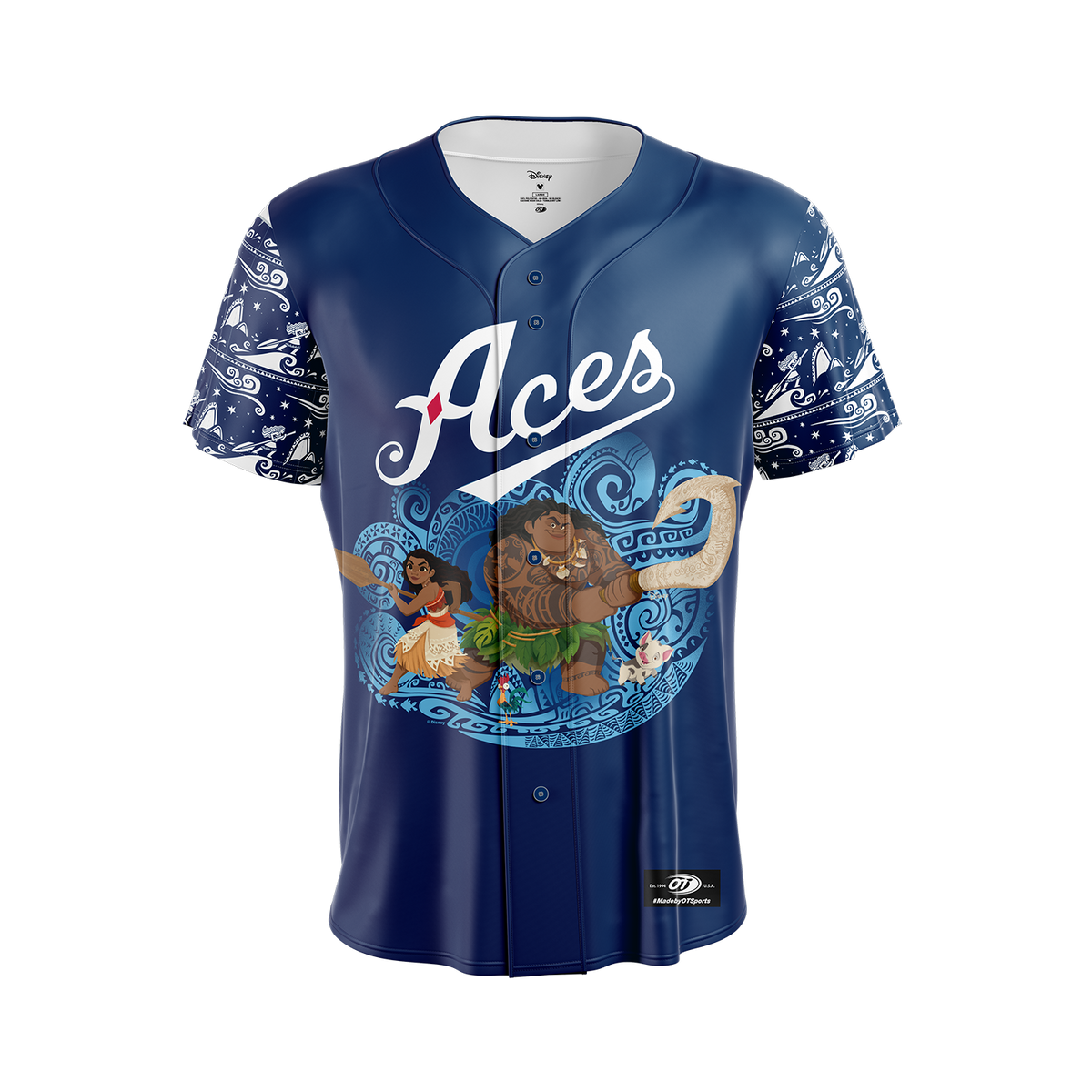 Reno Aces OT Sports Youth Moana Replica Jersey