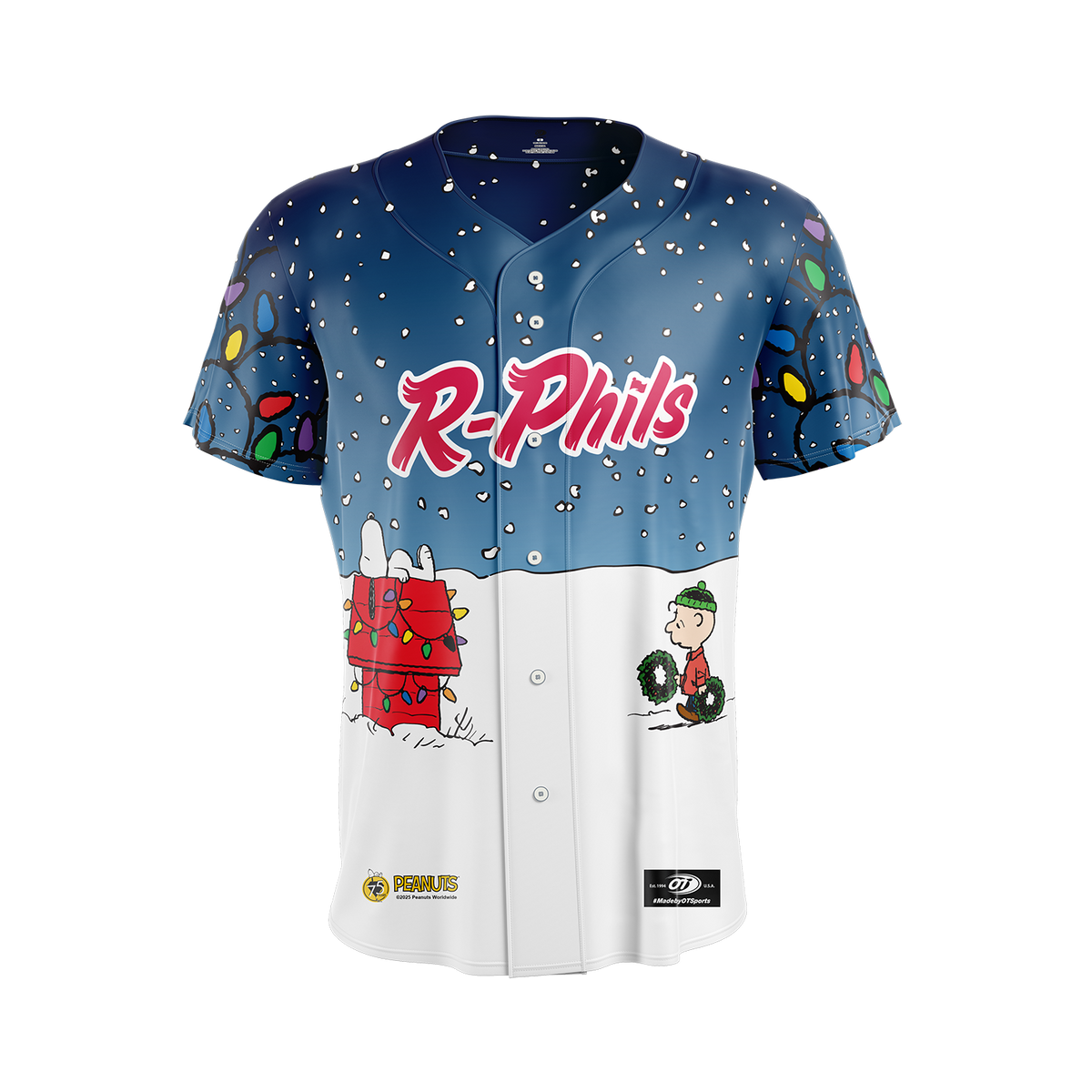 OT Sports R-Phils x Peanuts Christmas in July Youth Replica Jersey