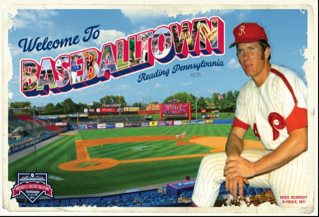 Welcome to Baseballtown Mural Postcard
