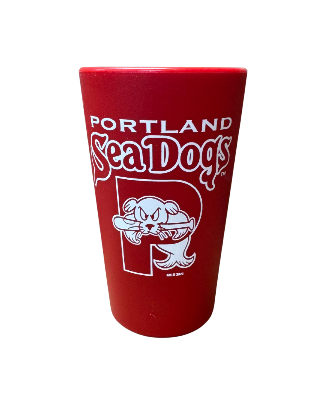 Portland Sea Dogs Wincraft Silicone 16 OZ Team Color Pint Glass