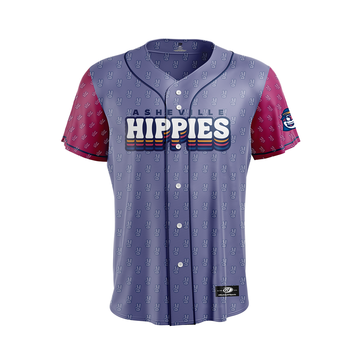 The Asheville Tourists ADULT Hippies Replica Jersey
