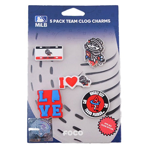 Rocket CIty Trash Pandas 5-Pack Team Clog Charms