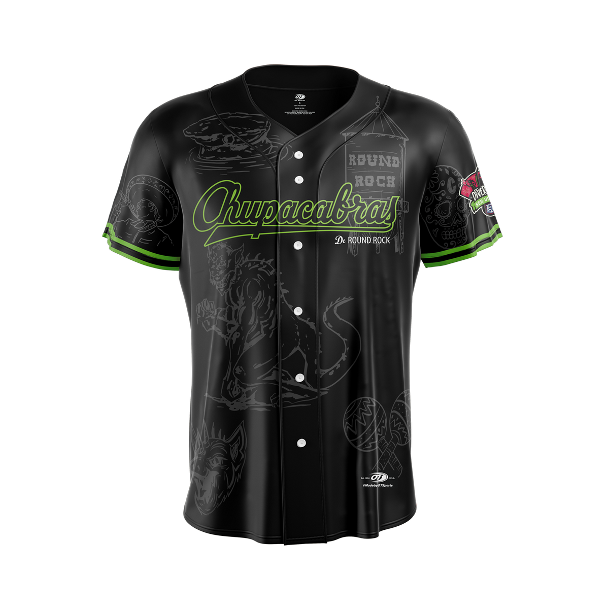 Round Rock Express OT Sports Chupacabras Tackle Twill Replica Jersey