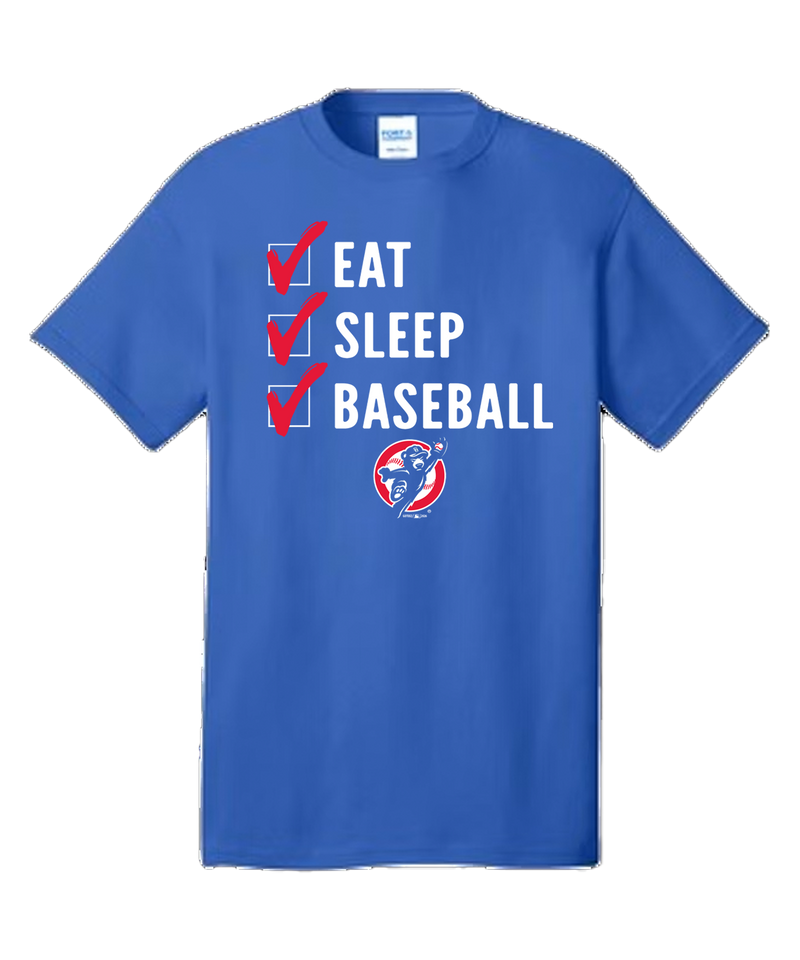 South Bend Cubs Eat Sleep Baseball T-shirt