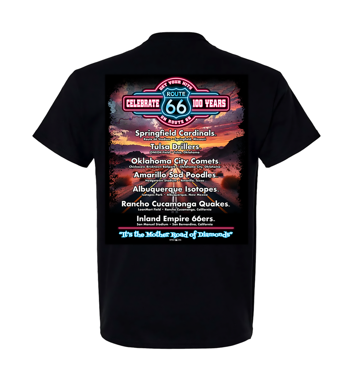Albuquerque Isotopes Tee-Route 66 Tour