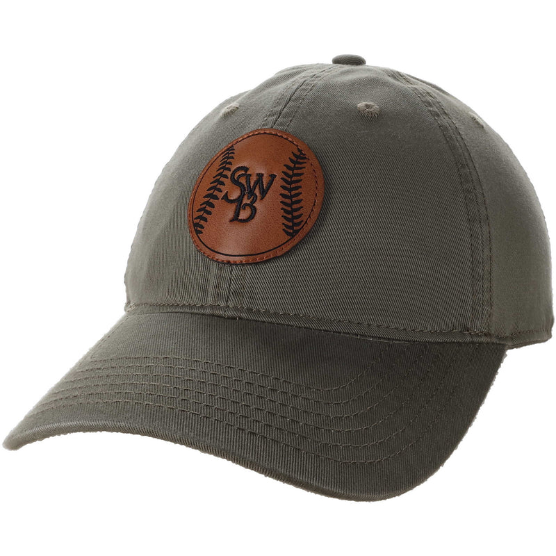 SWB L2 Brands Relaxed Twill EZA Leather Baseball Patch Cap