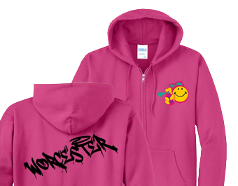The Art of the Woo Pink Full Zip Hooded Sweatshirt