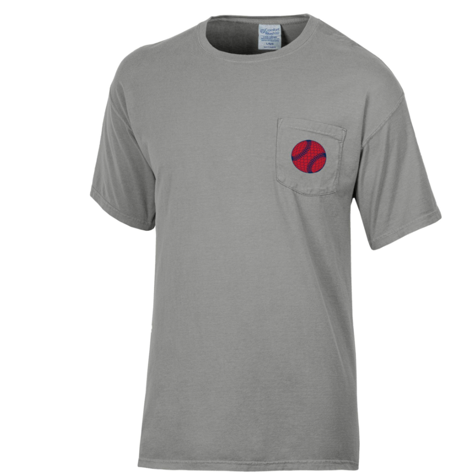 New Hampshire Fisher Cats Mens Pocket T-Shirt Grey