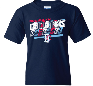 Brooklyn Cyclones Kids Base Hit T-Shirt Navy