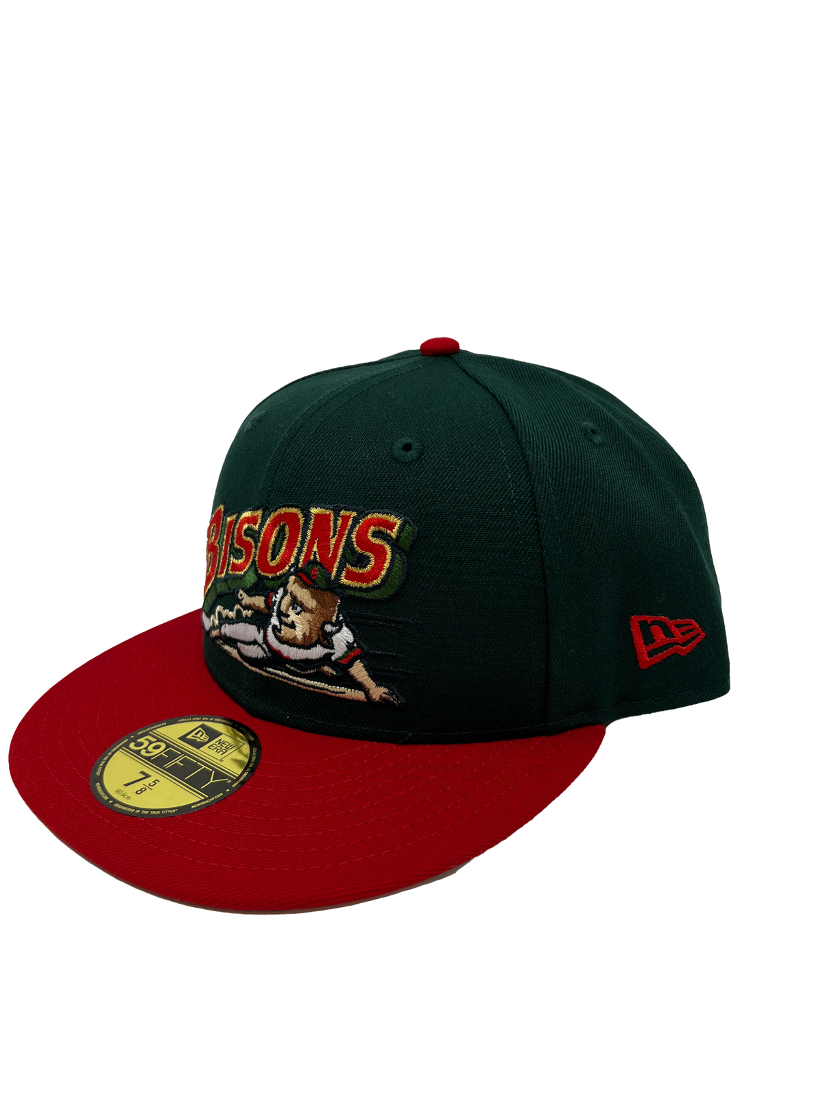 Buffalo Bisons Retro Slide Green Red 5950 Cap