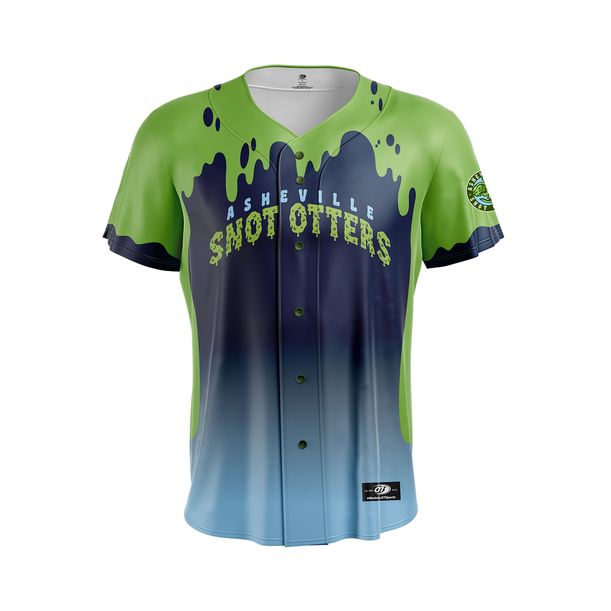 The Asheville Tourists YOUTH Snot Otters Replica Jersey