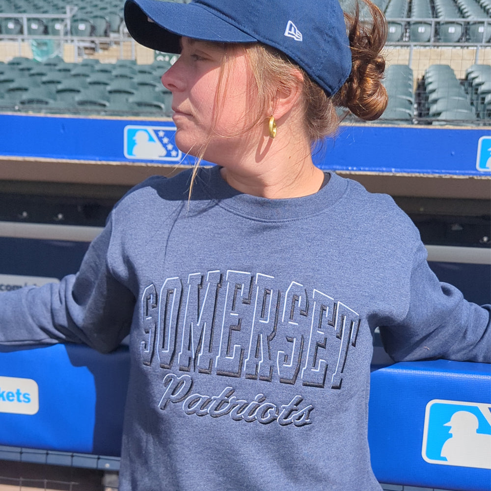 Somerset Patriots Womens Victory Springs Crew Neck Drop Hem Sweatshirt
