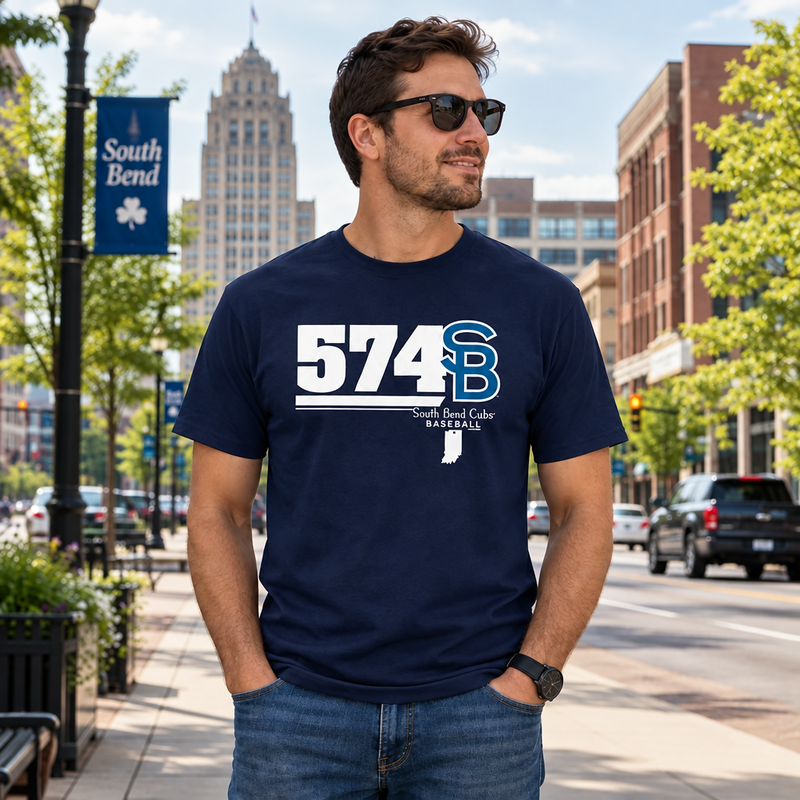 South Bend Cubs 574 Area Code T-shirt