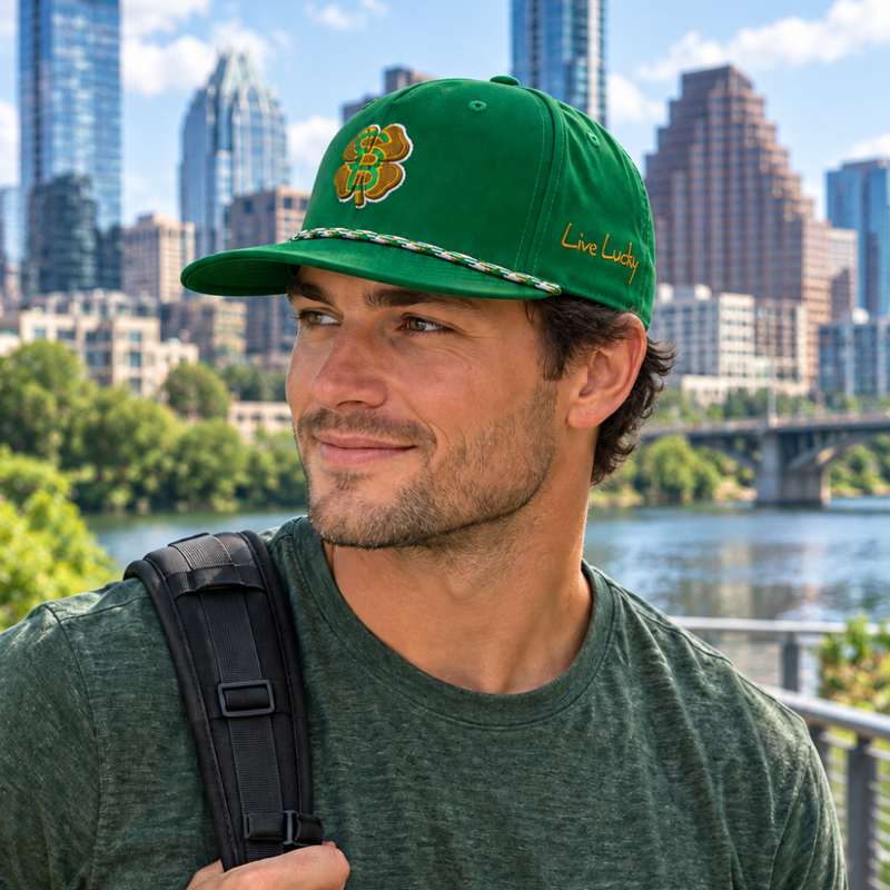 South Bend Cubs Black Clover Green Live Lucky Adjustable Snapback Cap