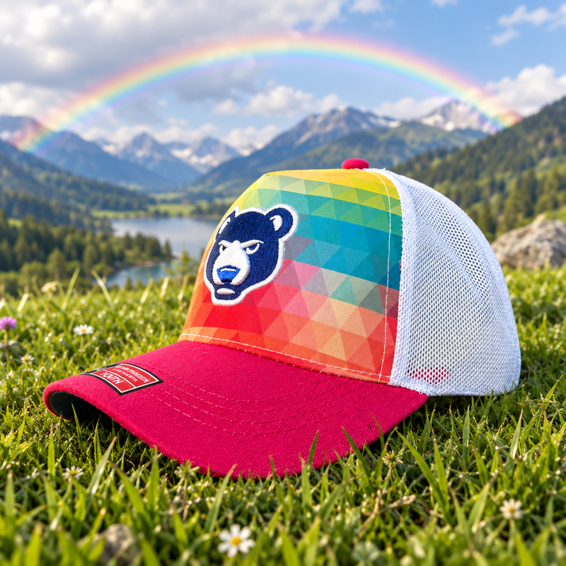 South Bend Cubs Youth Girls Rainbow Adjustable Trucker Cap