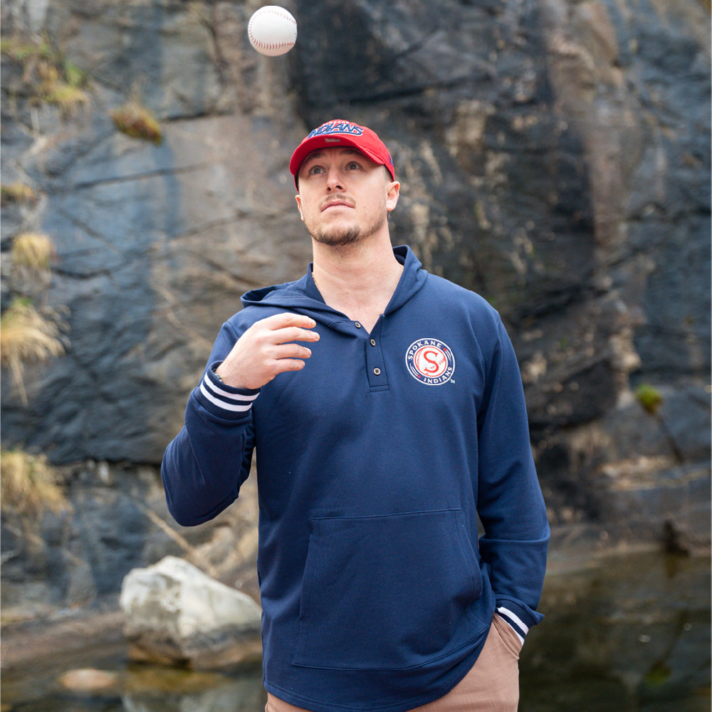 Spokane Indians Baseballism Navy Dugout Hoodie