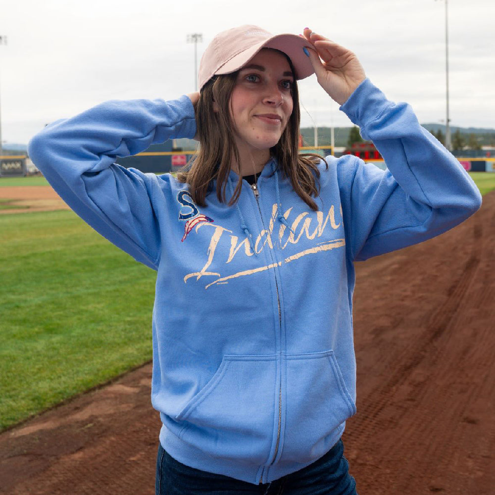 Spokane Indians Carolina Blue Full-Zip Hoodie
