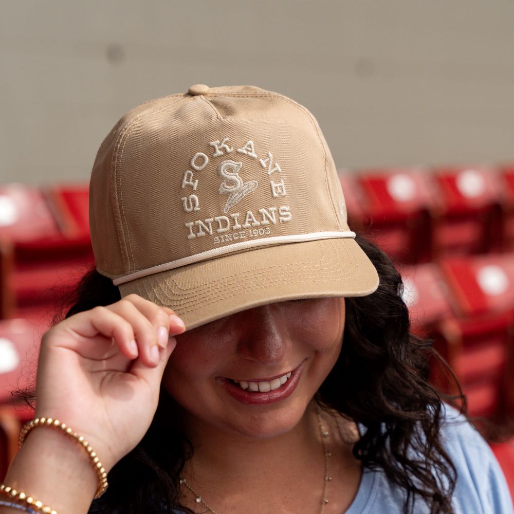 Spokane Indians '47 Hitch Canyon Ranchero Khaki Snapback Cap