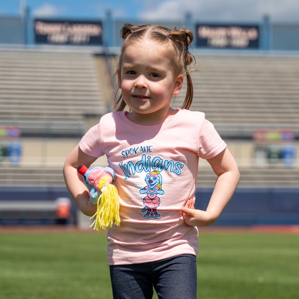 Spokane Indians Youth Girls Doris Heart Tee