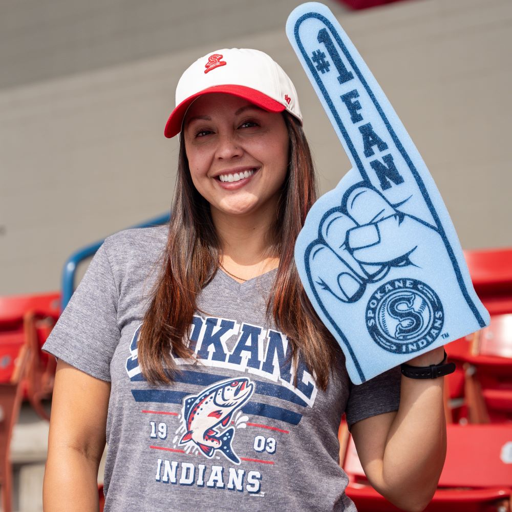 Spokane Indians Ladies Fall Heather Redband V-Neck