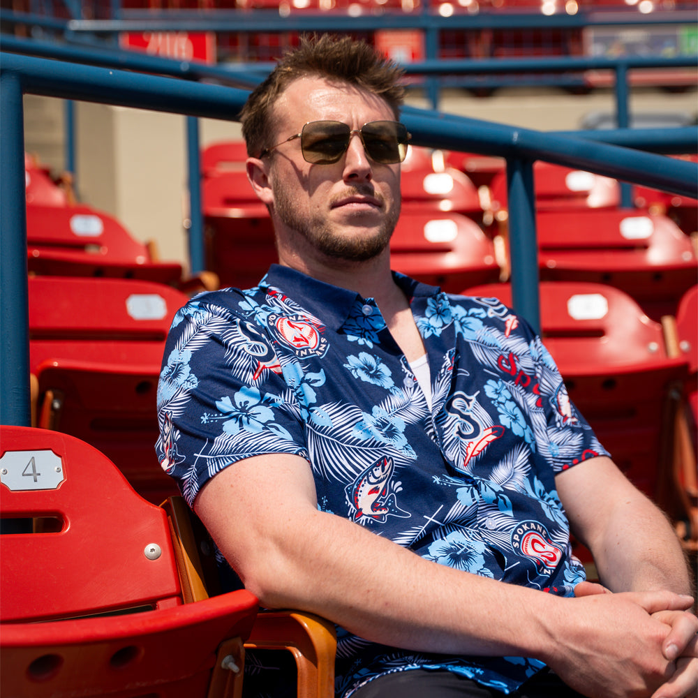 Spokane Indians Redband Hawaiian Button Up Shirt