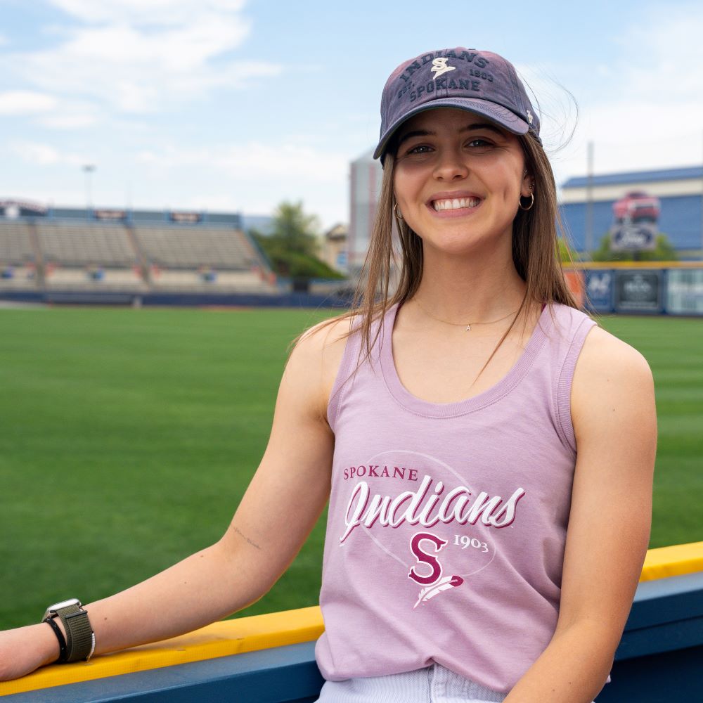 Spokane Indians Ladies Heather Lavender Tank