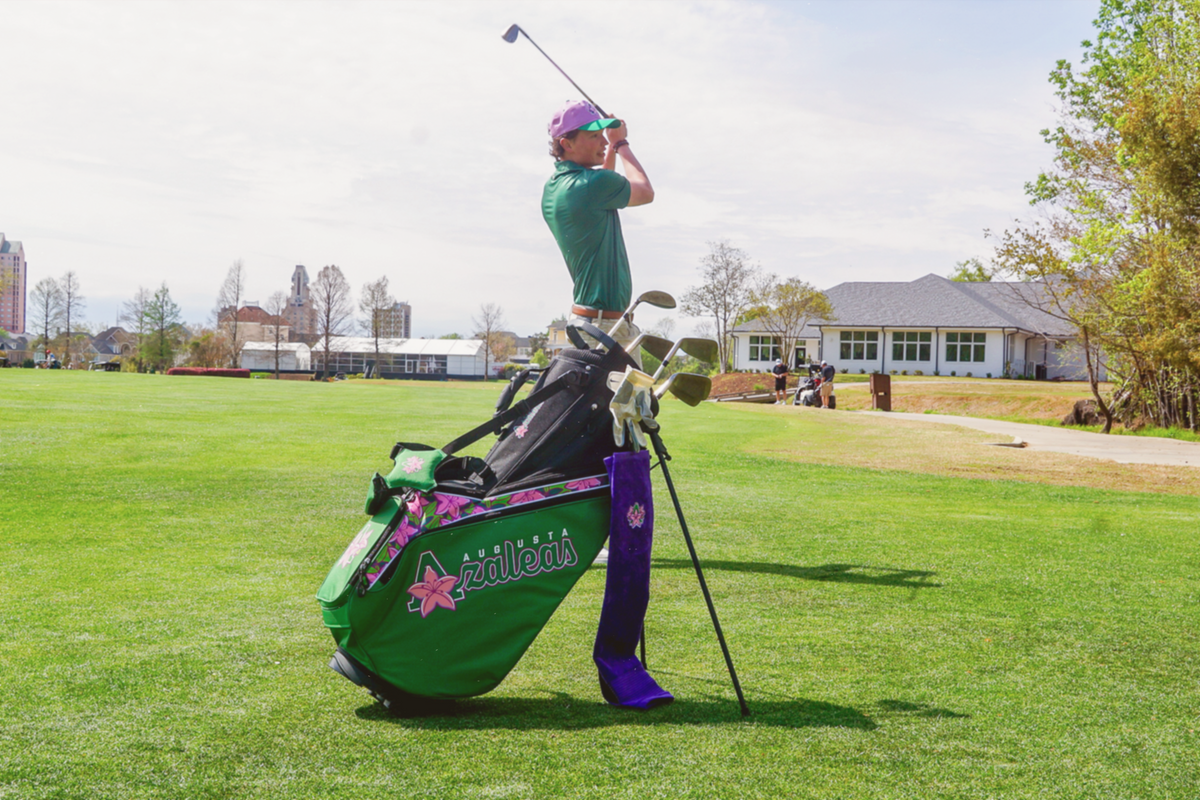Augusta GreenJackets Back Nine Golf Bag Azaleas White
