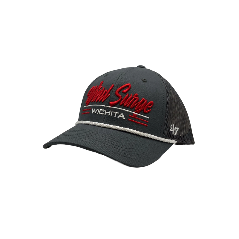 Wichita Wind Surge '47 Charcoal Garner Rope Trucker Cap