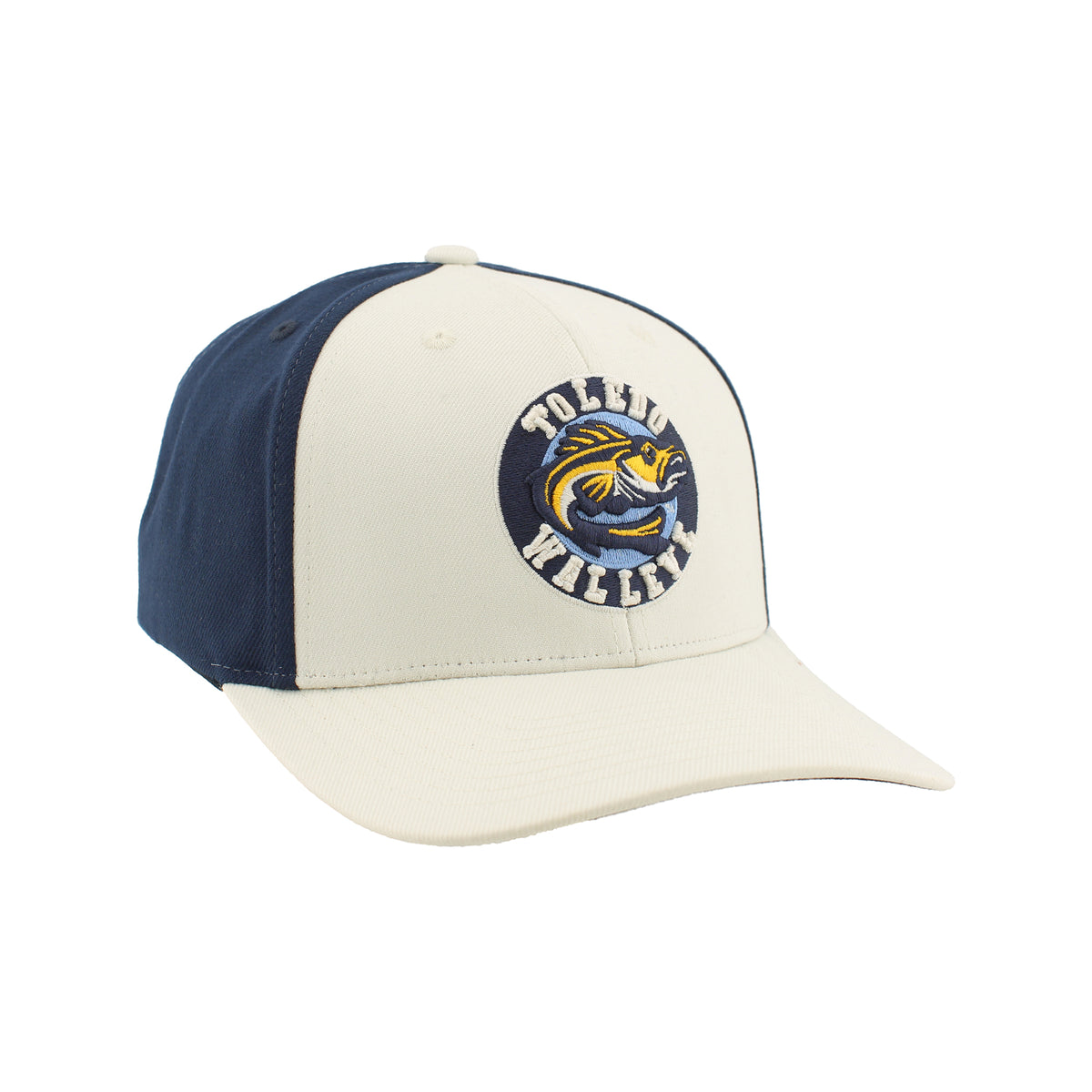 Toledo Walleye Retro Crest Ivory ZH Stretch Fit Cap