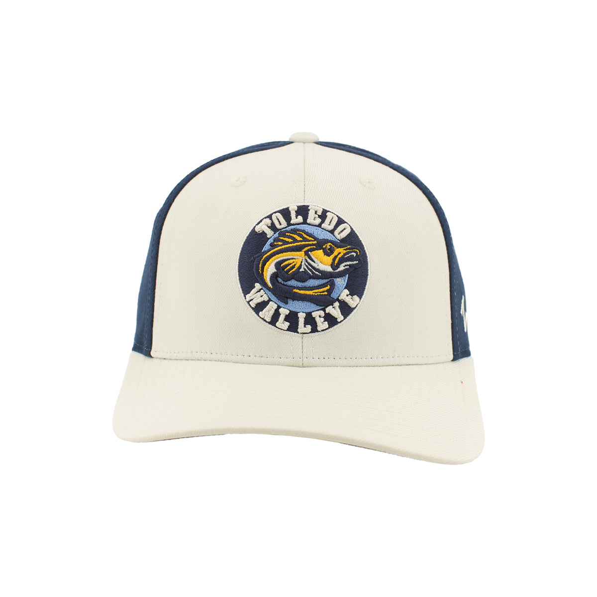 Toledo Walleye Retro Crest Ivory ZH Stretch Fit Cap