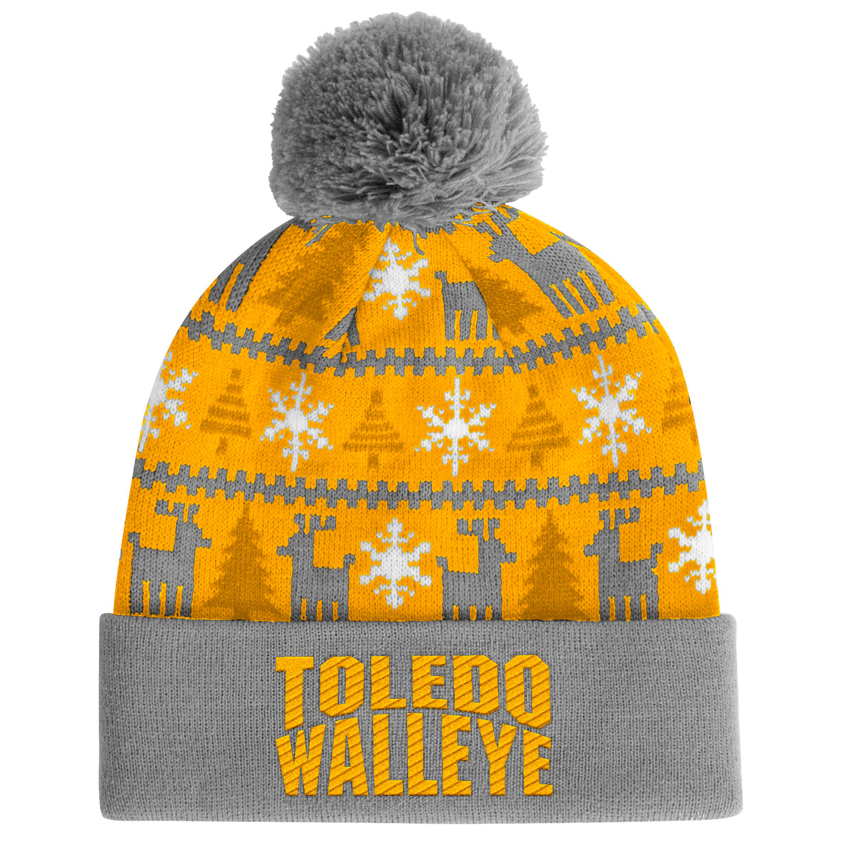 Toledo Walleye Ugly Sweater Pom Knit