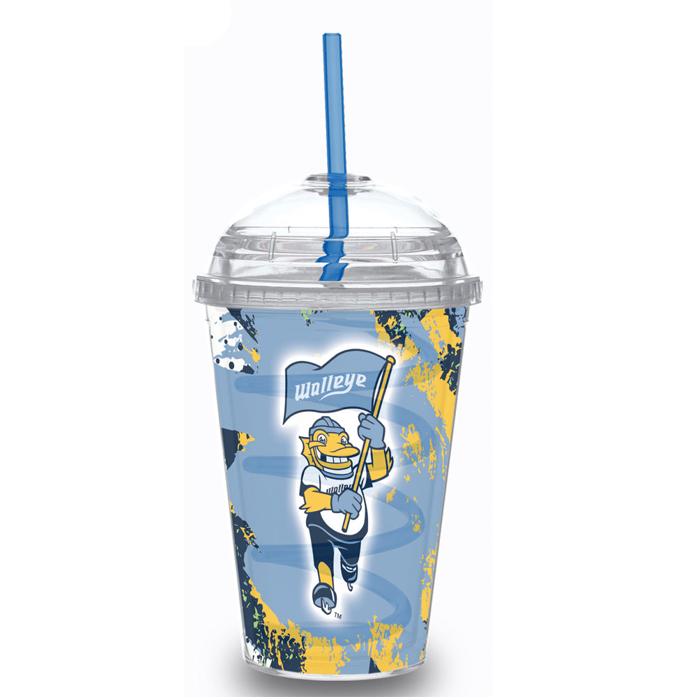 Toledo Walleye Spike Swirly Straw Cup