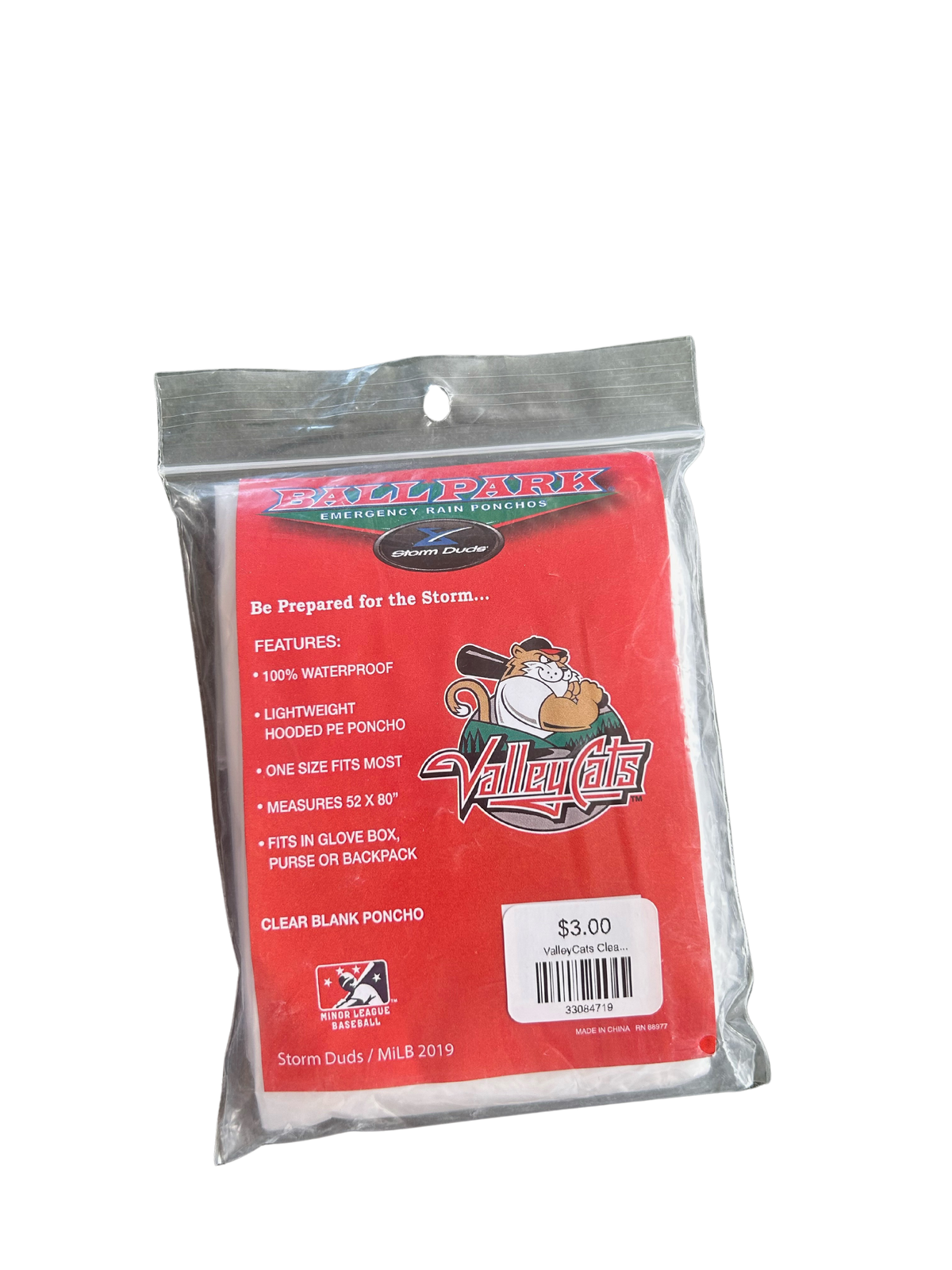 ValleyCats Clear Poncho
