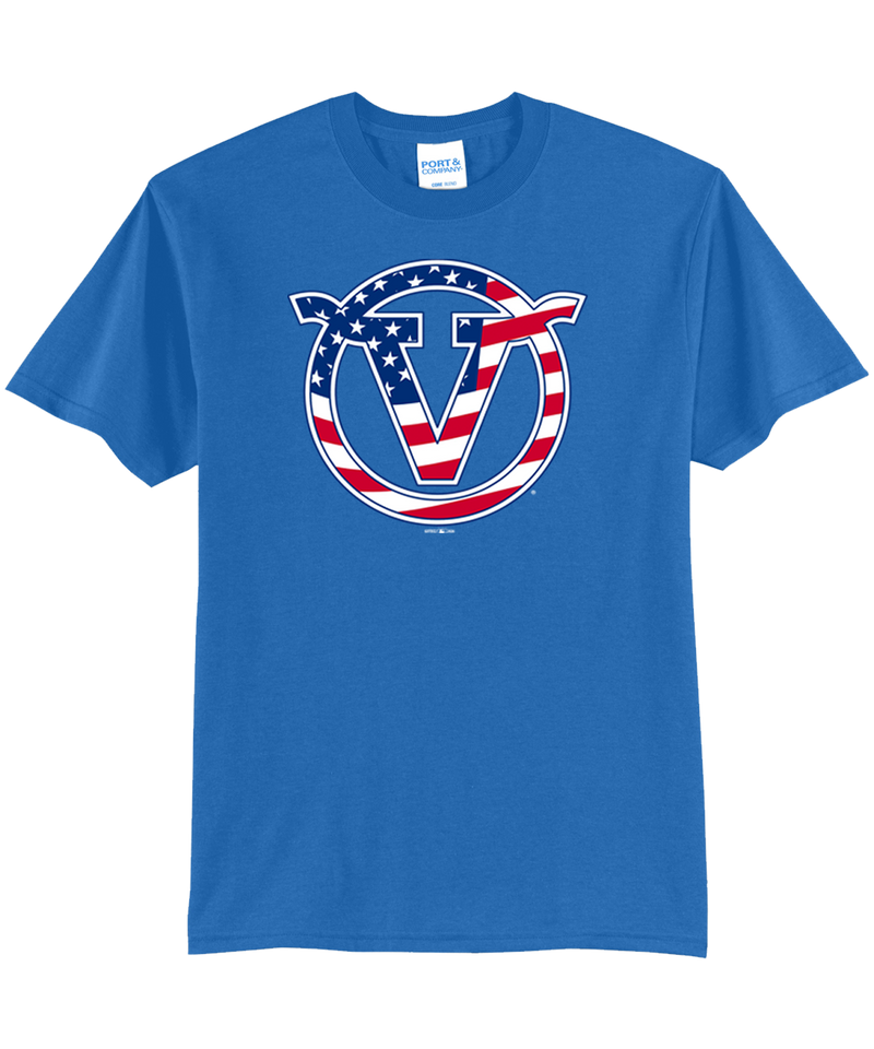 Red, White & Blue V Logo Tee