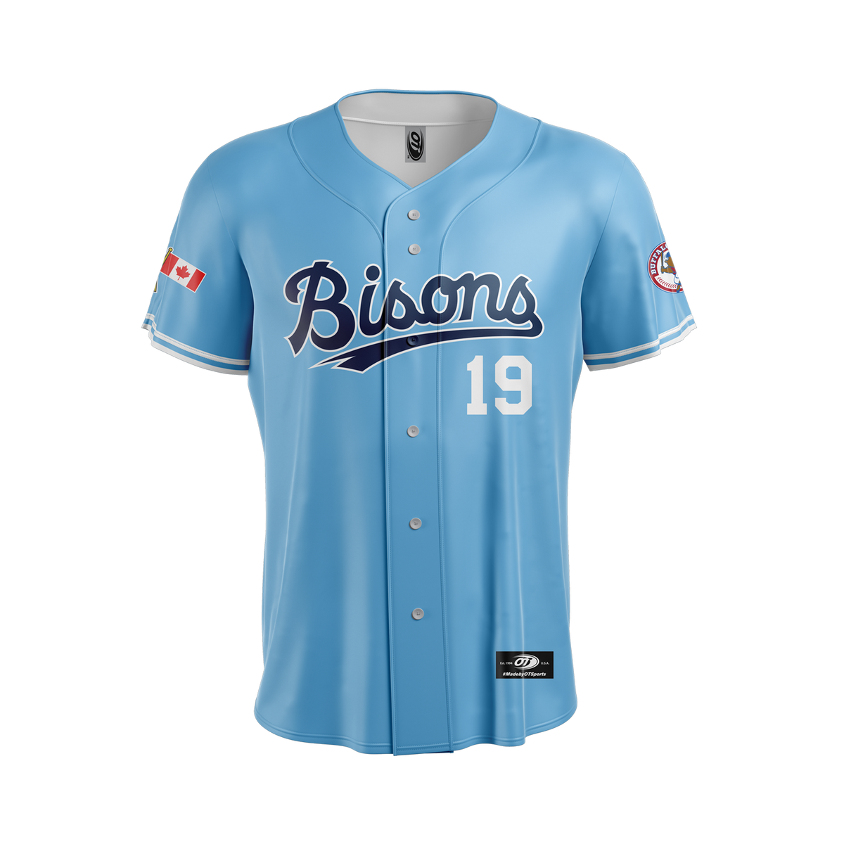 Buffalo Bisons Alt Lt Blue Joey Votto Sublimated Replica Jersey