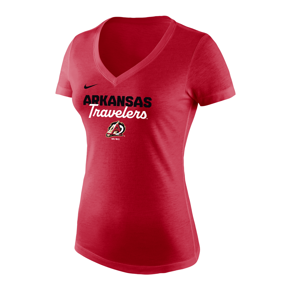 Arkansas Travelers Nike Women's Tri-Blend Mid-V SS Tee