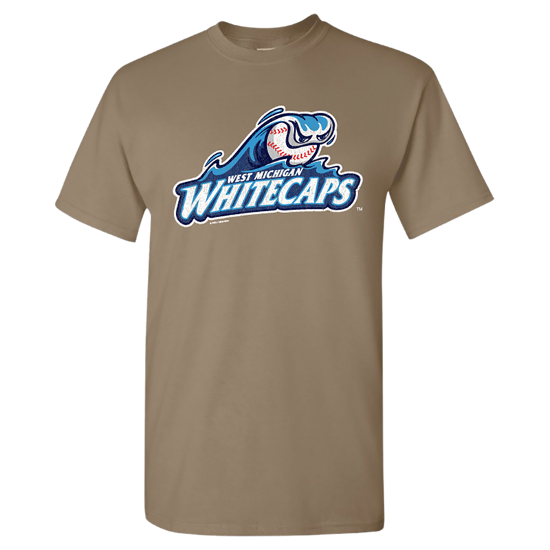 Primary Distressed Logo Brown Savana Tee