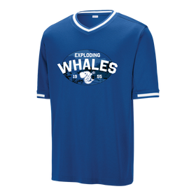 Eugene Emeralds Exploding Whales Blue Pullover Jersey