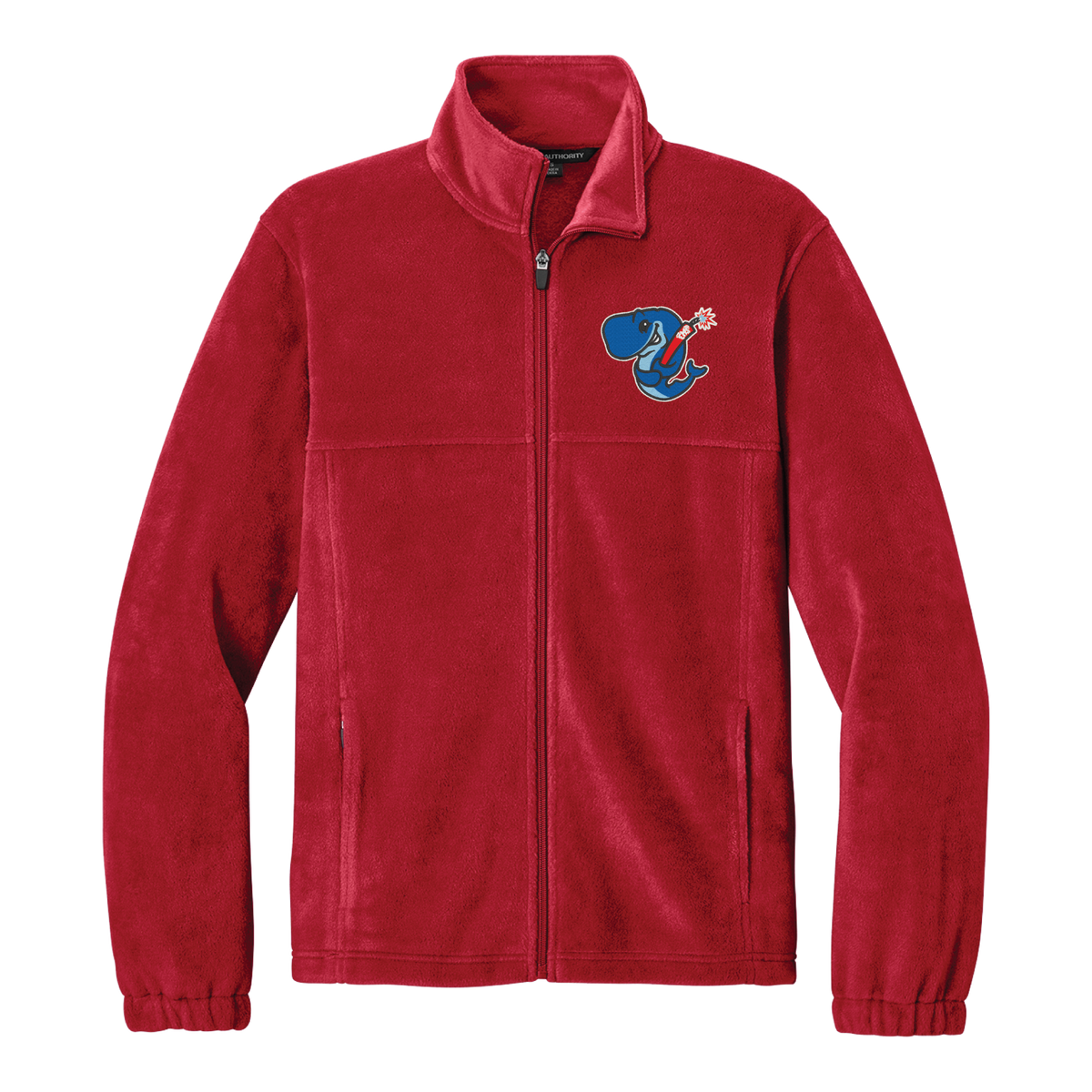 Eugene Emeralds Exploding Whales Red Full-Zip Fleece Jacket