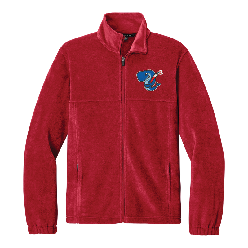 Eugene Emeralds Exploding Whales Red Full-Zip Fleece Jacket