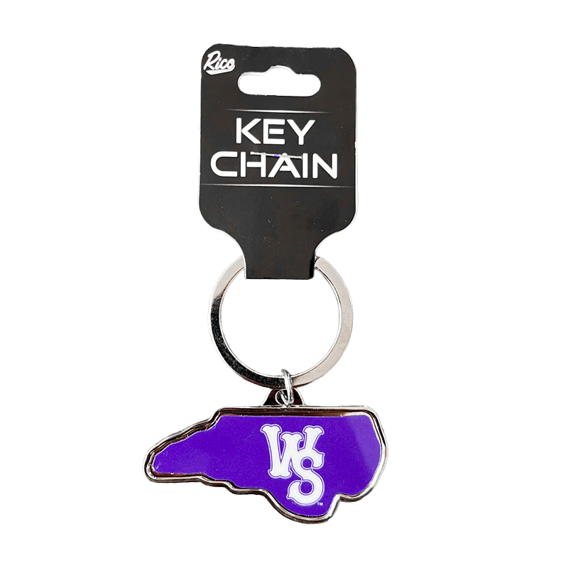 Winston-Salem Dash State Shaped Keychain
