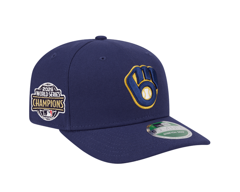 Milwaukee Brewers World Series Patch Home 970 Stretch Snap Hat