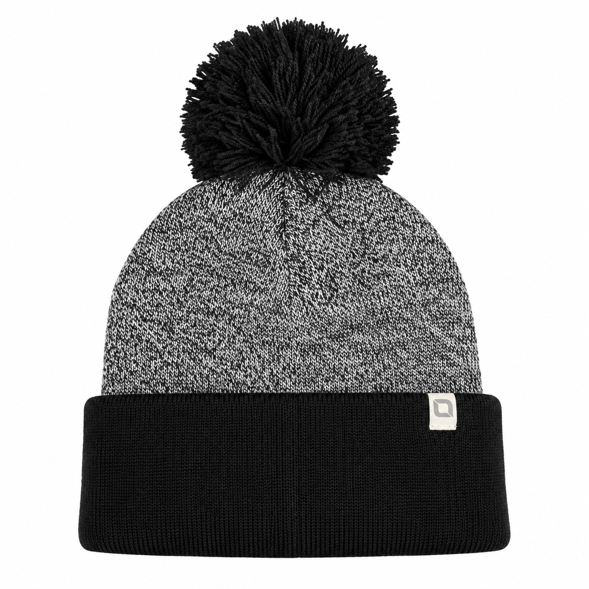 Wisconsin Timber Rattlers Black & Gray Pom Cuff Beanie