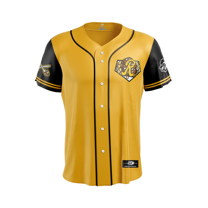 Rochester Plates Black and Yellow Alternate Jersey